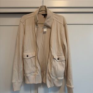 Banana Republic Off-White Zip-Up Jacket